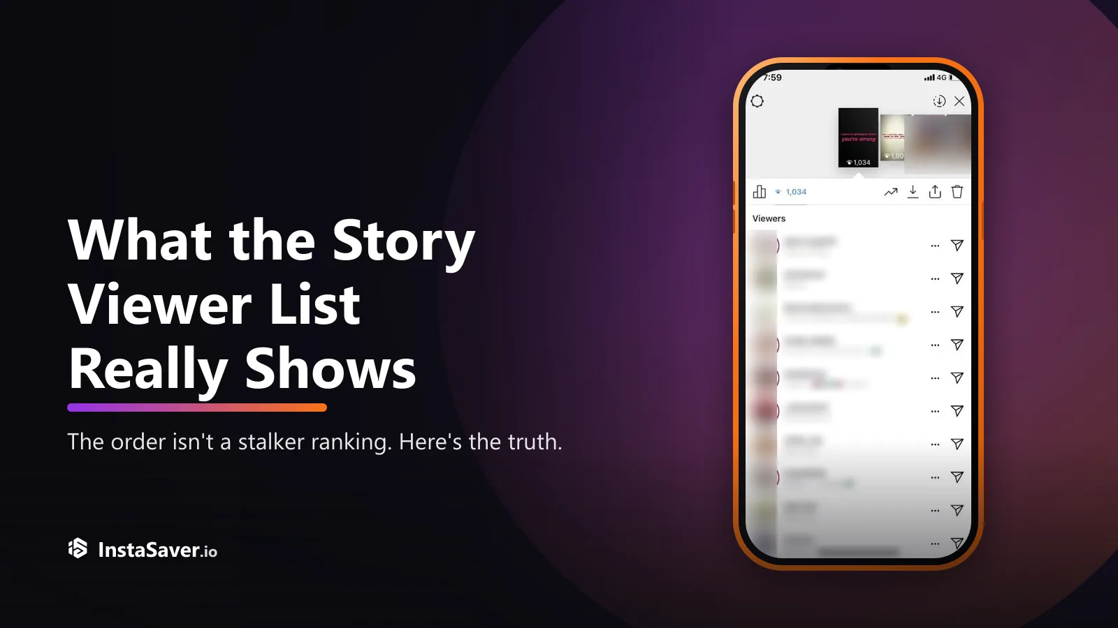 A phone showing the Instagram story viewer list with the viewer count and names