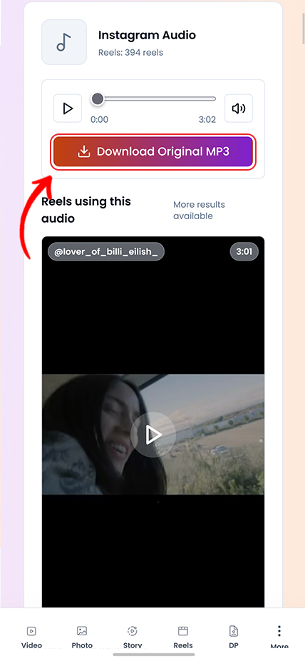 Step 3: Download the MP3 file